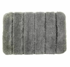 Alfombra de Baño - Antideslizante Rayada - 60x40 - Gris