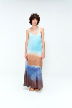 Imagen de Long Slip Dress Olas Multi - Pre Order