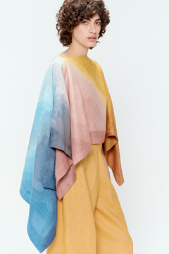 Poncho Irregular Lino - Pre Order en internet