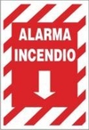 CARTEL ALTO IMPACTO 15 X 15 CM LINEA INCENDIO 310