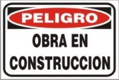 CARTEL ALTO IMPACTO 30 X 40 CM LINEA PELIGRO - comprar online