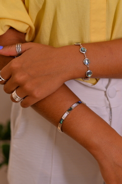 BRACELETE 5MM MADREPEROLA E ABALONE-925 - comprar online