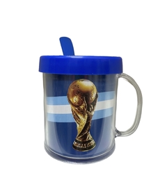 Taza de Plástico C/ Cucharita Copa Del Mundo