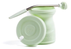 Mate Click C/ Tapa Y Bombilla Pop Verde Pastel