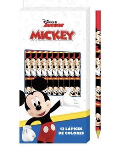 Lapices Color x 12 Unidades En Caja C/ Licencia Mickey