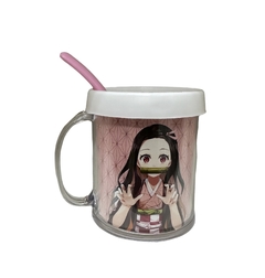 Taza de Plástico C/ Cucharita Nezuko