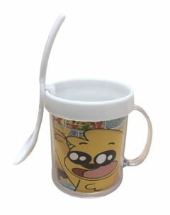 Taza de Plástico C/ Cucharita Perro Mike