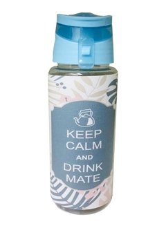 Botella Deportiva Eco Cuero Keep calm and drink mate