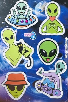 Stickers Autoadhesivos Aliens - comprar online