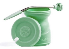 Mate Click C/ Tapa Y Bombilla Pop Verde Fuerte