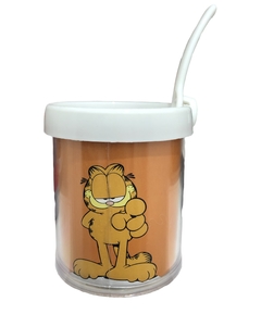 Taza De Plástico C/ Cucharita Garfield