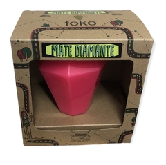 Mate Diamante C/ Luz Led + Bombilla Rosa Chicle