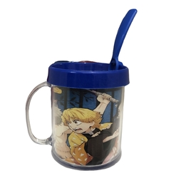 Taza De Plástico C/ Cucharita Demon Slayer