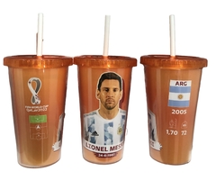 Vaso Cancún C/ Sorbete Messi Figurita Qatar 2022