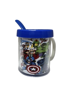 Taza de Plástico C/ Cucharita Avengers