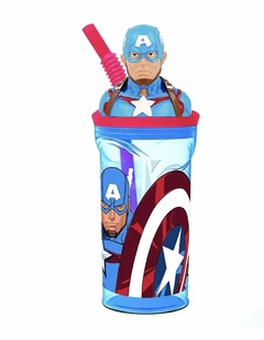 Vaso 3D C/ Figurín Capitán America - comprar online
