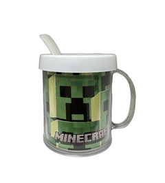 Taza de Plástico C/ Cucharita Minecraft