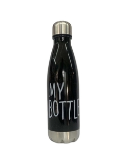 Botella Deportiva My Bottle Tapa Acero Negro