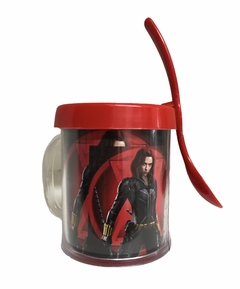 Taza de Plástico C/ Cucharita Black Widow