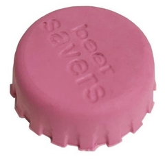 Tapita Silicona Botella Cerveza Rosa Pastel