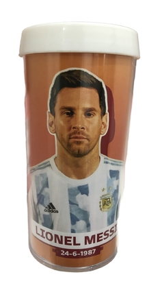 Vaso De Plástico Messi Figurita Qatar 2022