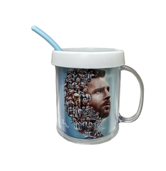 Taza de Plástico C/ Cucharita Messi País