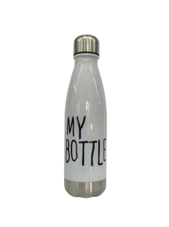 Botella Deportiva My Bottle Tapa Acero Blanco