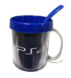 Taza De Plástico C/ Cucharita PS4