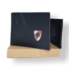 Billetera De Cuero Escudo Pintado C/ Caja River Plate - comprar online