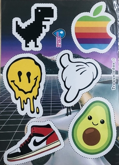 Stickers Autoadhesivos Mix Apple Palta Nike