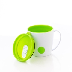 Taza Térmica C/ Tapa Lunares Verdes