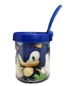 Taza De Plástico C/ Cucharita Sonic New