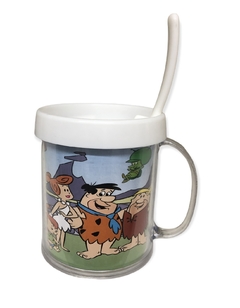 Taza De Plastico C/ Cucharita Picapiedras