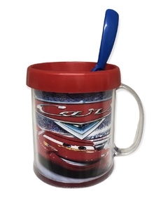 Taza De Plastico C/ Cucharita Cars