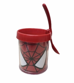 Taza de Plástico C/ Cucharita Spiderman Cara
