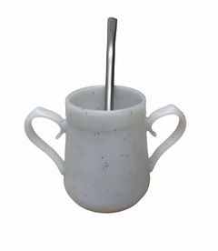 Mate Retro C/ Glitter Doble Asa Celeste Pastel