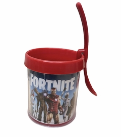 Taza de Plástico C/ Cucharita Fortnite