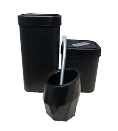 Set de Tarros Cuadrados C/ Mate Negro - comprar online