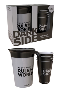 Set Familiar Jarra + 4 Vasos Black Masculino