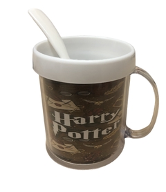 Taza de Plástico C/ Cucharita Harry Potter Logos