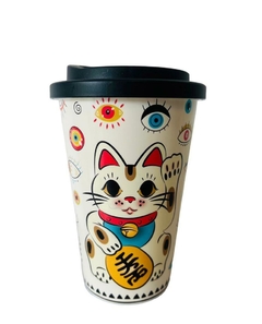 Vaso Café Térmico Suerte Gatito Chino