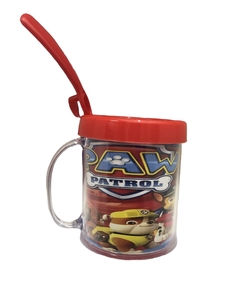 Taza De Plástico C/ Cucharita Paw Patrol