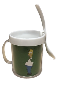 Taza de Plástico C/ Cucharita Homero Arbusto