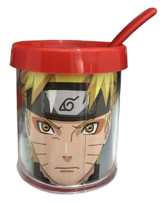 Taza de Plástico C/ Cucharita Naruto Cara