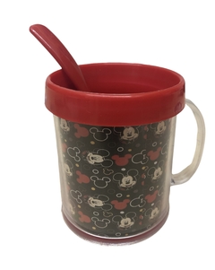 Taza de Plástico C/ Cucharita Mickey Muchos