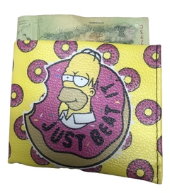 Billetera Eco Cuero Color Homero Donut