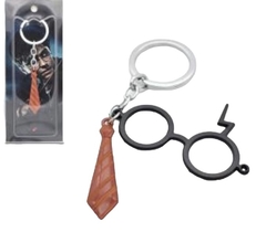 Llavero Metal C/ Estuche Set Harry Potter Corbata + Anteojos