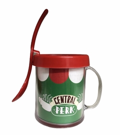 Taza De Plástico C/ Cucharita Central Perk Toldo Rojo