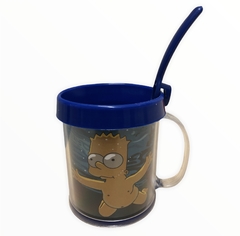 Taza De Plástico C/ Cucharita Bart Nirvana