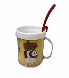 Taza de Plástico C/ Cucharita Osos Escandalosos